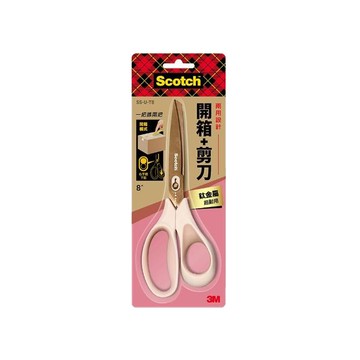 3M Scotch 二合一開箱剪刀，鈦金屬8吋，易剪快拆開箱神器  SS-U-T8  1支