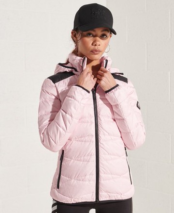 Superdry Women's Women's Radar Down Jacket Pink / Pink Marl - Size: 16 Size: 12