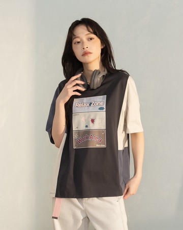 ➤涼感抑菌放鬆三階段拼色T恤(兩色)