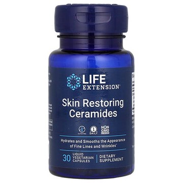 Life Extension, 修復皮膚的神經醯胺，30 粒液體素食膠囊