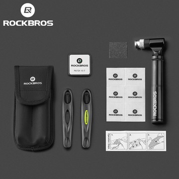 Rockbros 自行車維修工具套件輪胎件打氣筒山地公路自行車輪胎槓桿組合套裝