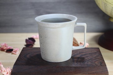 【送禮好物】240ml 柴燒天然落灰 方韻杯 咖啡杯 台灣鶯歌製