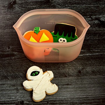 【ZipTop】美國白金矽膠袋 24oz/710ml碗型袋(M)-蜜桃橘