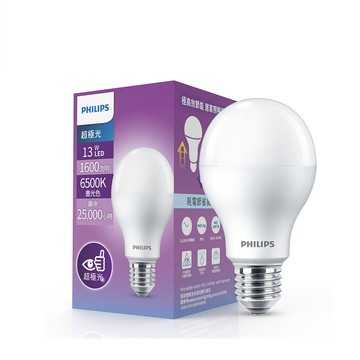 PHILIPS 超極光 13W LED燈泡-晝光6500K 3入(PL012)(展示福利品)