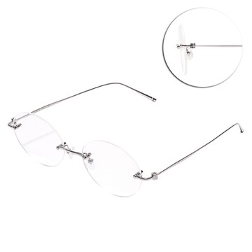 CARIN 圓型無框光學眼鏡/銀#SIENNA+ R C2