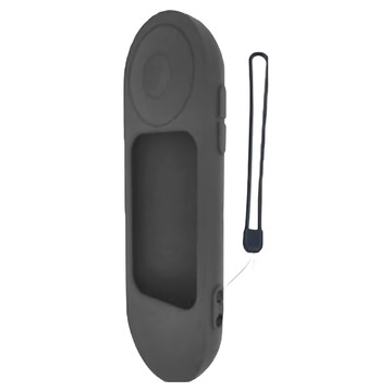 chromecast 4 遙控器專用掛繩矽膠保護套-黑  柔軟矽膠材質，附掛繩  單一商品  1入