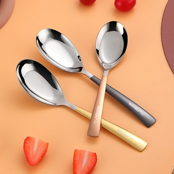304不銹鋼湯匙勺子長柄家用兒童調羹創意可愛湯勺吃飯小勺子
