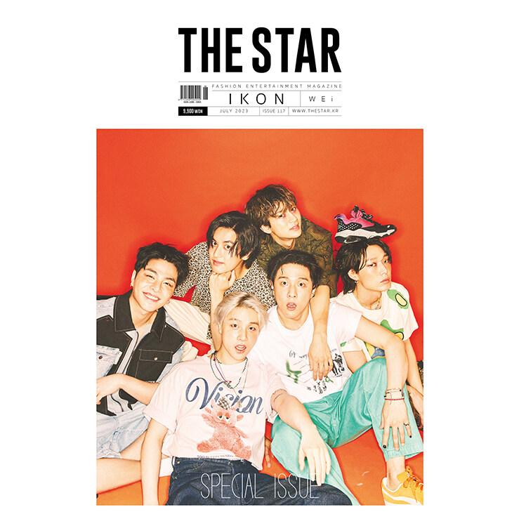 ★特別付録：iKONのフォトカード 韓国 芸能 雑誌 THE STAR (ザ・スター) 2023年 7月号 (iKON表紙 Bタイプ WEi記事)