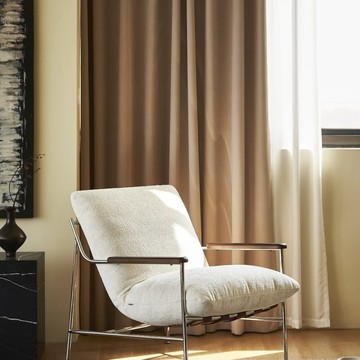 【預購】菲卡休閒椅 不鏽鋼腳款Fika Lounge Chair Stainless Steel 淺褐色