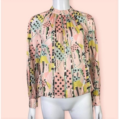 PASSIONE パシオーネ ブラウス スタンドカラー リバティ生地 手洗いOK