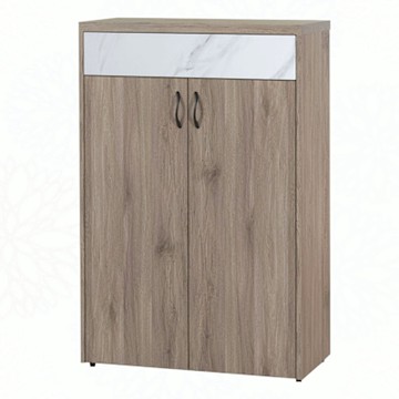 文創集 卡夫2.6尺二門單抽鞋櫃(二色可選)-79x39x116cm免組