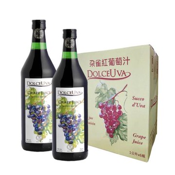 【今晚饗吃】義大利 朶雀紅葡萄飲1L×6罐入(箱出)-現貨免運