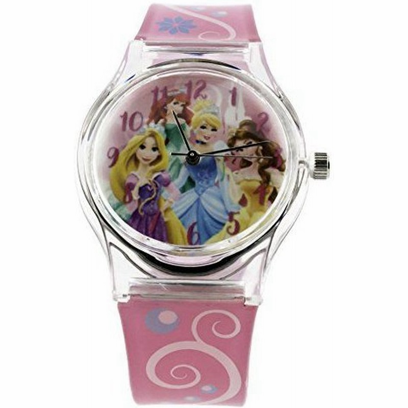 ディズニー キッズ 腕時計 ディズニープリンセス ラプンツェル シンデレラ ベル Princess Analog Watch With Printed Band In Long Pvc Box 通販 Lineポイント最大get Lineショッピング