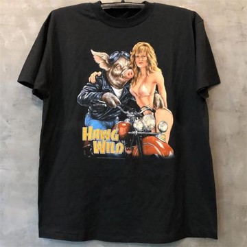 美式機車風vintage阿美咔嘰美式復古短袖小眾感oversize男女T恤潮