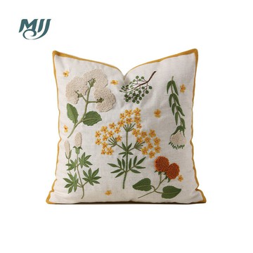 『百貨屋二號』2024新款刺繡床頭靠墊 靠背枕家居客廳辦公沙發高級感繡花腰靠墊