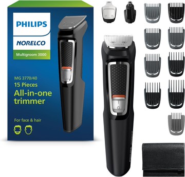 [4美國直購保固1年] Philips Norelco MG3770 15合1多功能修容造型器 Multigroom 3000 1年保固