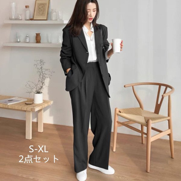 セットアップ レディース フォーマル 春秋 上下二点セット シャツn32 国内在庫