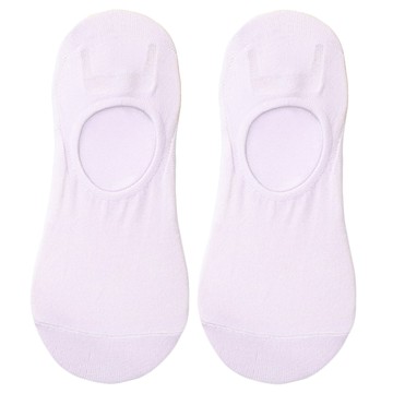 VOLA 維菈 ㄇ形冰沁包覆襪套 特殊ㄇ形膠止滑設計 涼感紗添加  淡紫色  22~26cm