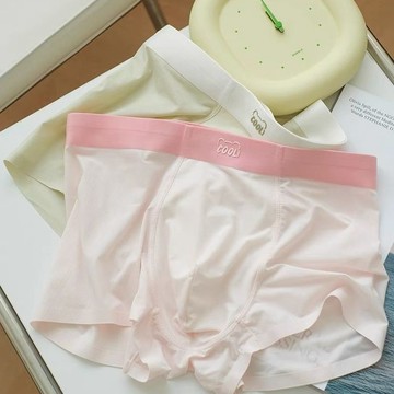 【臺灣出貨 免運】冰絲面膜褲無痕男士內褲抗菌夏季透氣舒適平角四角褲簡約薄款輕薄