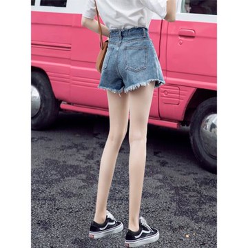 牛仔短褲女夏季薄款寬松高腰2025新款顯瘦大碼胖mm熱褲小個子a字