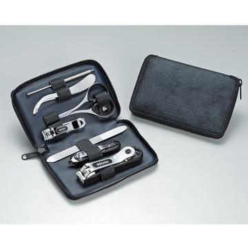 日本綠鐘匠之技adonis鍛造鋼修容7件組旅行隨身包(G-3022)