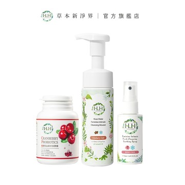【抗菌慕斯蔓越莓組】HH 私密玫瑰純露潔淨慕斯+舒緩噴霧+蔓越莓膠囊 現 台灣製 私密 私密清潔 私密慕斯 玫瑰 蔓越莓