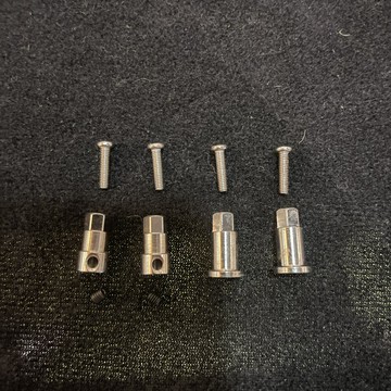 ✿AREA.TOY✿ D12 WPL 頑皮龍 金屬 輪軸 六角結合器 六角接合器 前後輪 一組四入