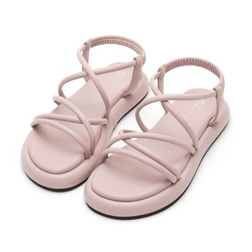 D+AF 涼感真夏交叉細帶厚底涼鞋