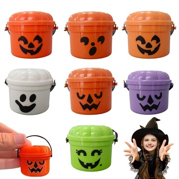 【綠色派對】幽靈迷你布桶公仔聖誕南瓜桶南瓜擺件(注塑款)