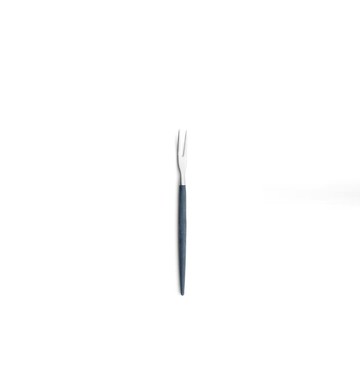 葡萄牙 Cutipol  GOA  藍柄銀 12cm 迷你水果叉四件組