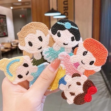 可愛兒童髮夾 公主BB夾 毛線髮夾 兒童髮夾 毛線BB夾 毛線公主髮夾 髮夾 髮飾 頭飾 兒童造型髮夾 女童造型髮飾