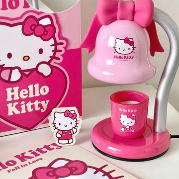 七夕送禮🎀【預購】正版授權 SANRIO 三麗鷗 HELLO KITTY 聯名 幸運鈴造型融蠟燈 粉色 蝴蝶結 禮盒套裝 送禮推薦💝 生日禮物 情人節禮物