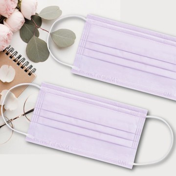 天心/醫療口罩/兒童平面50入/薰衣草紫