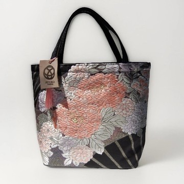 真絲和服袋帶托特包, 日本手工刺繡升級改造包