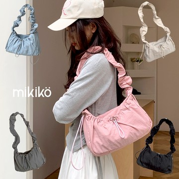 7.7｜1件不留｜390降290｜小時髦可伸縮皺摺包【G40409】韓國流行 多種背法 抽繩 尼龍包 防潑水 單肩包 腋