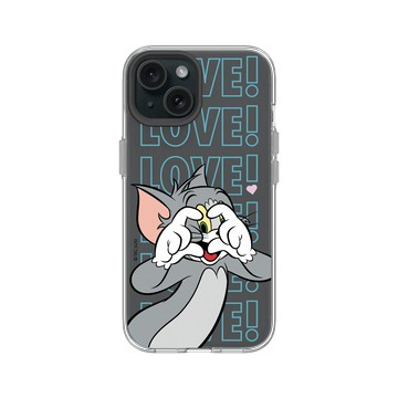 iPhone 15 Clear 透明 - 湯姆貓與傑利鼠 Tom and Jerry - 湯姆貓愛心