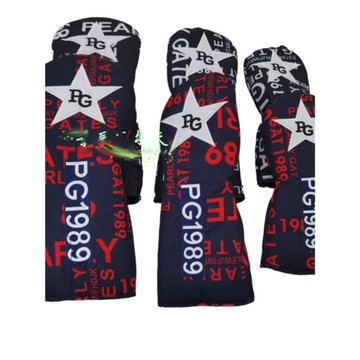 高爾夫木桿套出口貿易單球桿套五角星桿頭套尼龍布桿頭保護套個性