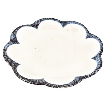 日本產陶瓷花盤  藍茉莉花  16.5 x 2.2cm  1個