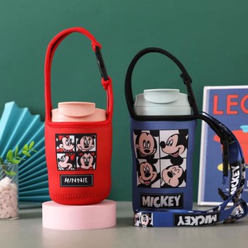 樂扣LOCK隨行杯手提斜挎杯套  350/500ml玻璃杯茶杯套 防摔保護套