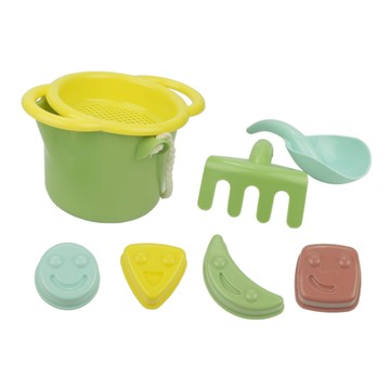 VIKINGTOYS 夏日沙灘玩沙工具組 快樂微笑 Set 瑞典品牌 原裝進口 專為幼童設計的安全玩具 通過全球多項檢驗  莫蘭迪色系  1組