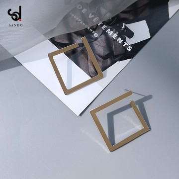 幾何方形耳環女歐美氣質時尚個性夸張潮人耳飾新款潮耳釘耳墜