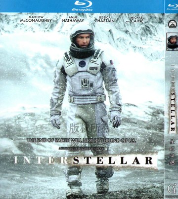 科幻懸疑冒險電影 星際穿越  bd高清1080p藍光1碟片