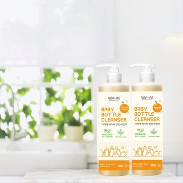 【安琪兒婦嬰百貨】韓國 AGA 嬰兒奶瓶蔬果清潔劑 500ml 2入組