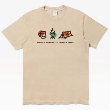 Coffee Campfire Camping Repeat 中性短袖T恤 6色 咖啡營火露營手沖戶外生活旅行禮物