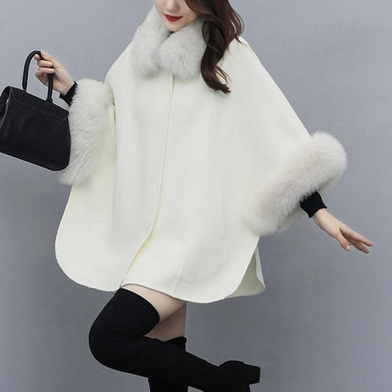 マントコート レディース フェイクファー付きコート アウター ポンチョコート 冬コート 羽織 ロングコート フレア ケープ コート ジャケット ポンチョ 通販 Lineポイント最大get Lineショッピング