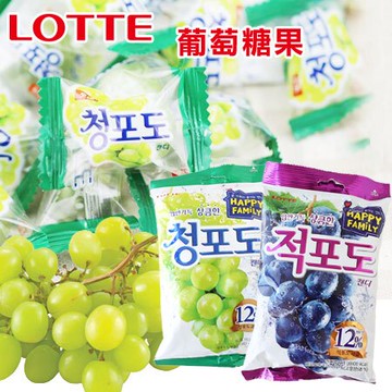 樂天人氣王 韓國 lotte 樂天 葡萄糖果 153g 青葡萄糖 紫葡萄糖 糖果 白葡萄糖 韓國糖果【N100533】
