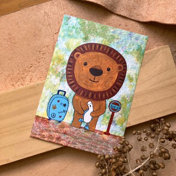 明信片 ∣ 大頭獅去旅行