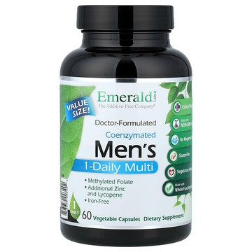 Emerald Laboratories, Coenzymated 男性每日 1 次多營養素，60 粒素食膠囊