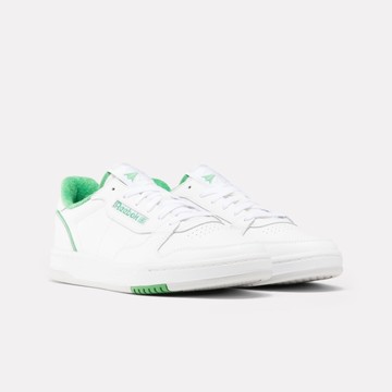 REEBOK 休閒鞋 PHASE COURT 白綠色 皮革 網球鞋 女 100074466