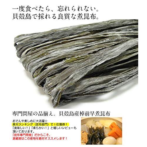 昆布専門問屋 源蔵屋 貝殻島産早煮棹前 (さおまえ) 昆布 200g 昆布巻き・煮物・おでん種に最適 滑らかで柔らかい良質な早煮昆布 チャック袋で保存に最適